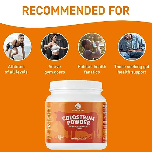 Pure Velvet Colostrum Powder for Gut Health, Bloating, Hair Growth, Immune Support Pure VelvetUS supplements
