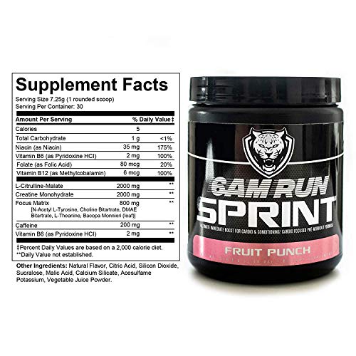 6AM Run Sprint - Pre Workout Powder for Instant Energy Boost for Cardio and Focus 6AM RunAu supplements