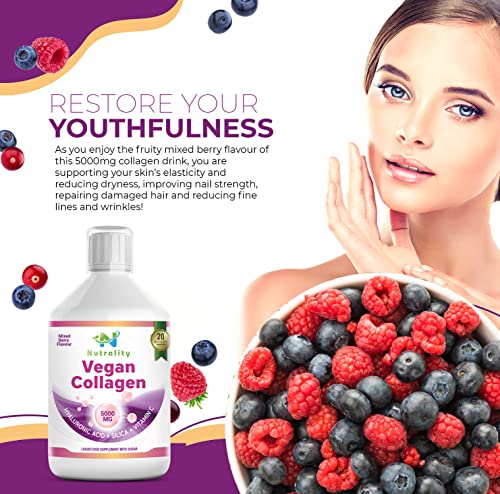 Nutrality Vegan Liquid Collagen | Premium-Grade 5000mg Hydrolyzed Collagen Peptides with Silica, Biotin NutralityAu supplements