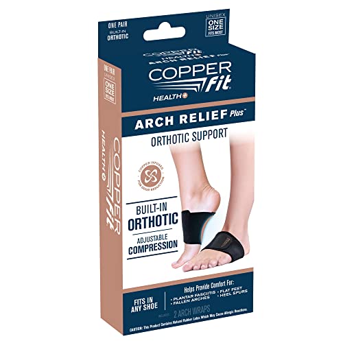 Copper Fit Health Unisex Arch Relief Plus with Built-In Orthotic (Pack of 12) Copper FitUS supplements