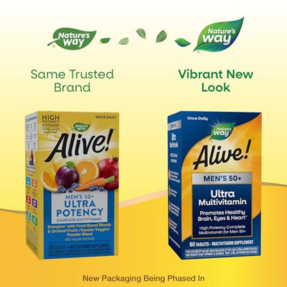 Nature's Way Alive! Men’s 50+ Daily Ultra Potency Complete Multivitamin Nature's WayUS supplements