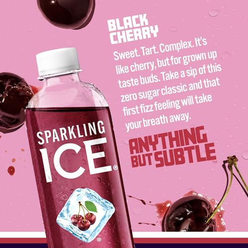 Sparkling Ice, Black Cherry Sparkling Water, Zero Sugar Flavored Water, with Vitamins Sparkling ICEUS supplements