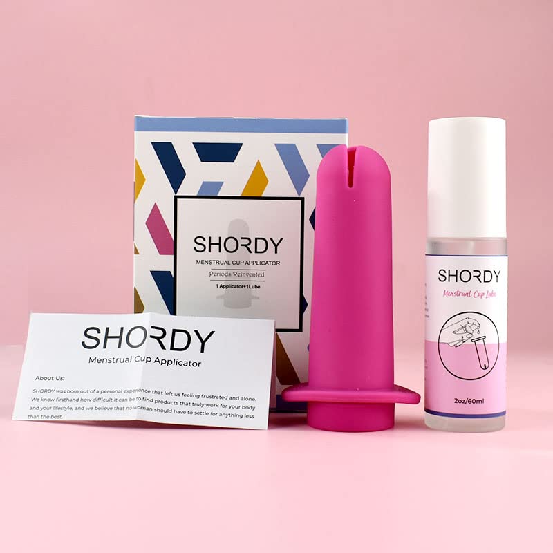 SHORDY Applicator Tool for Menstrual Cups for Easy Insertion with Lube Gel, Reusable Period Cup SHORDYAu supplements