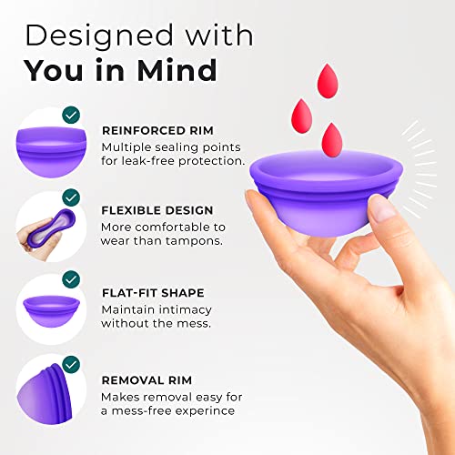 Ecoblossom Menstrual Original Disc - Set of 2 Reusable Period Discs Regular (Small & Large (Pack of 2)) EcoBlossomAu supplements