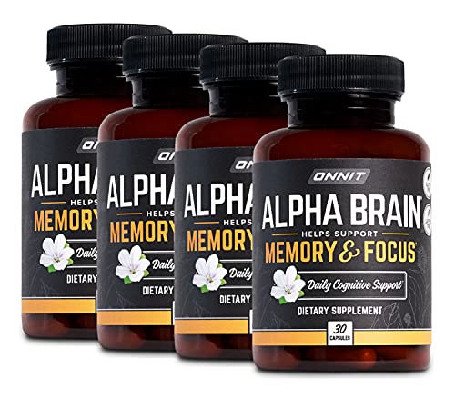 ONNIT Alpha Brain (120ct) - Over 1 Million Bottles Sold - Premium Nootropic Brain Sup ONNITUS supplements