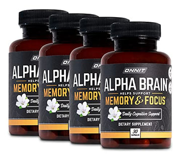 ONNIT Alpha Brain (120ct) - Over 1 Million Bottles Sold - Premium Nootropic Brain Sup ONNITUS supplements