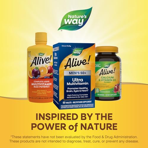 Nature's Way Alive! Men’s 50+ Daily Ultra Potency Complete Multivitamin Nature's WayUS supplements