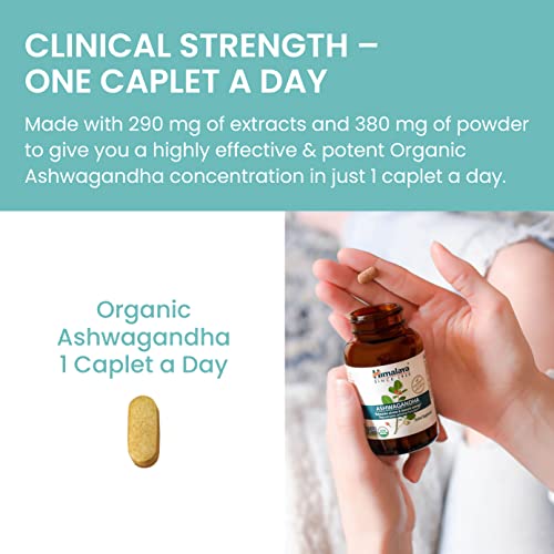 Himalaya Organic Ashwagandha, 60 Day Supply, Herbal Supplement for Stress Relief HimalayaUS supplements