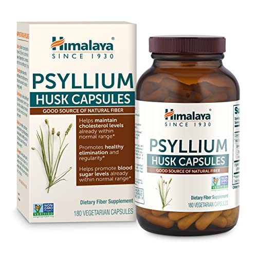 Himalaya Psyllium Husk Capsules, Natural Daily Fiber Supplement, Regularity, Constipation HimalayaUS supplements