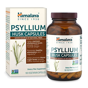 Himalaya Psyllium Husk Capsules, Natural Daily Fiber Supplement, Regularity, Constipation HimalayaUS supplements