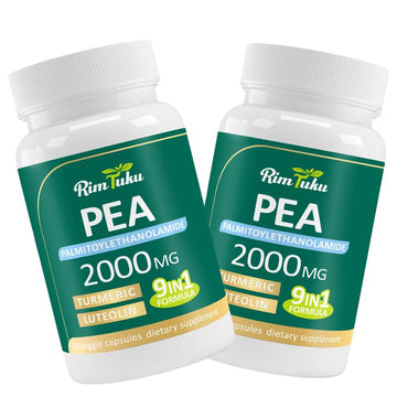 Liposomal Palmitoylethanolamide 2000MG + Luteolin 200MG + Turmeric 200MG & Fisetin 100MG, Micronized Pea 99% Highly Purified Enhanced Absorption Pea Supplement, 120 Capsules RimTukuAu supplements