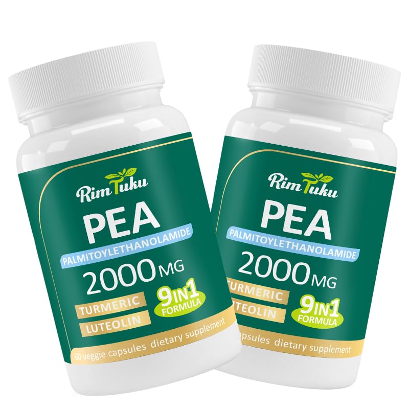 Liposomal Palmitoylethanolamide 2000MG + Luteolin 200MG + Turmeric 200MG & Fisetin 100MG, Micronized Pea 99% Highly Purified Enhanced Absorption Pea Supplement, 120 Capsules RimTukuAu supplements