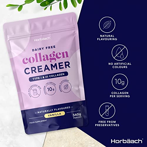 Collagen Creamer for Coffee | Vanilla Flavour | Type 1 & 3 Collagen Peptides HorbäachAu supplements
