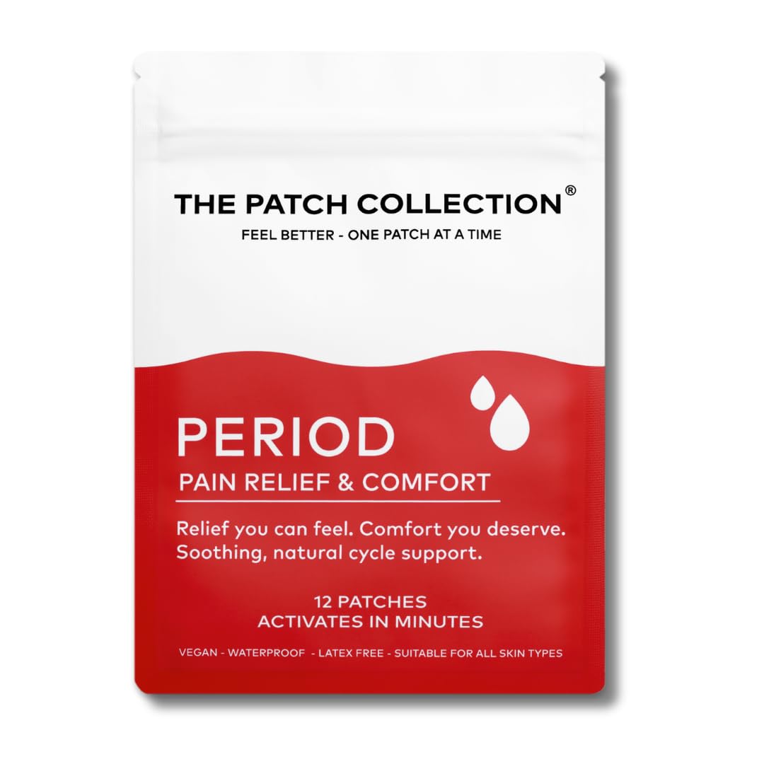 The Patch Collection® – Period Pain Relief Patch | Menthol, Turmeric, Valerian Root, Green Tea, Pomegranate Oil (Pack of 12) The Patch CollectionAu supplements