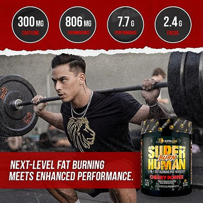 ALPHA LION Superhuman Burn 2-in-1 Metabolism Booster Pre Workout ALPHA LIONUS supplements