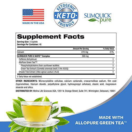 Slimquick Pure 3x Regular Strength Pills for Women to Help Achieve Weight Goals, Helps Metabolism SlimQuickUS supplements
