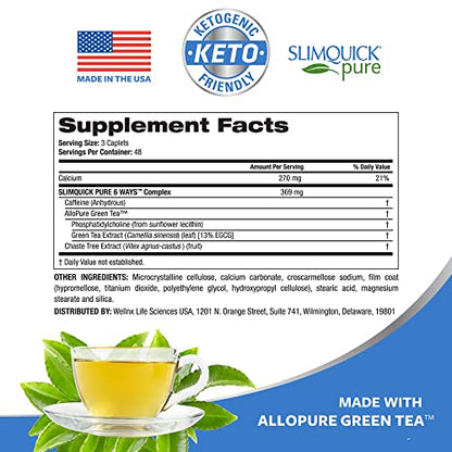 Slimquick Pure 3x Regular Strength Pills for Women to Help Achieve Weight Goals, Helps Metabolism SlimQuickUS supplements