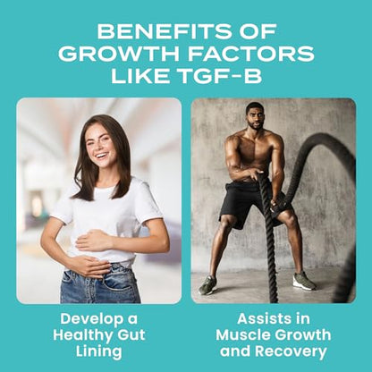 Moty Bovine Colostrum Grass Fed Powder Supplement for Gut Health, Muscle Recovery MotyUS supplements