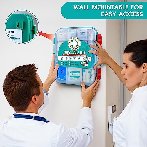 General Medi 420 Pieces Professional First Aid Kit - HardCase First Aid Box - Contains General MediAu supplements