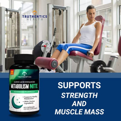 TRUTHENTICS Night Metabolism Booster for Men & Women - Night Time Fat Burner TRUTHENTICSUS supplements