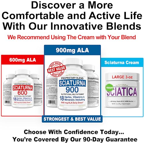 Sciatica Supplement with 600 mg Alpha Lipoic Acid - Sciatic Nerve Support NuturnaAu supplements
