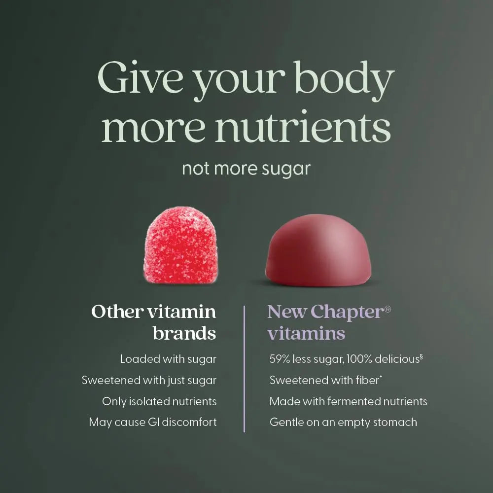 New Chapter Women’s Multivitamin Gummies - 59% Less Sugar, Women’s Gummy Vitamins with Vitamin C, D3 & Zinc New ChapterAu supplements
