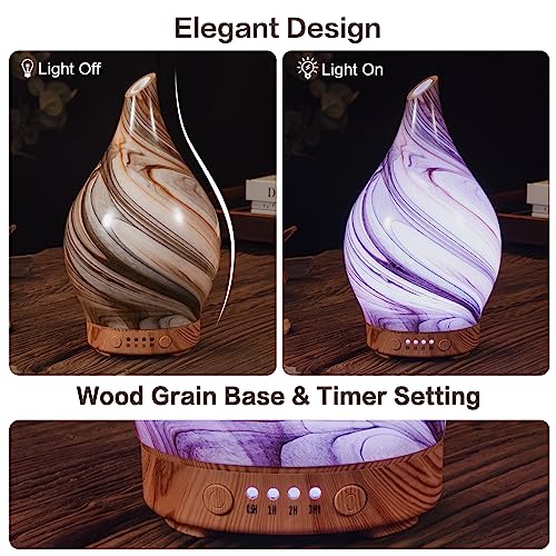 Porseme 100ml Glass Essential Oil Diffuser Aromatherapy Ultrasonic Cool Mist Humidifier 4 Running Hours PorsemeAu supplements