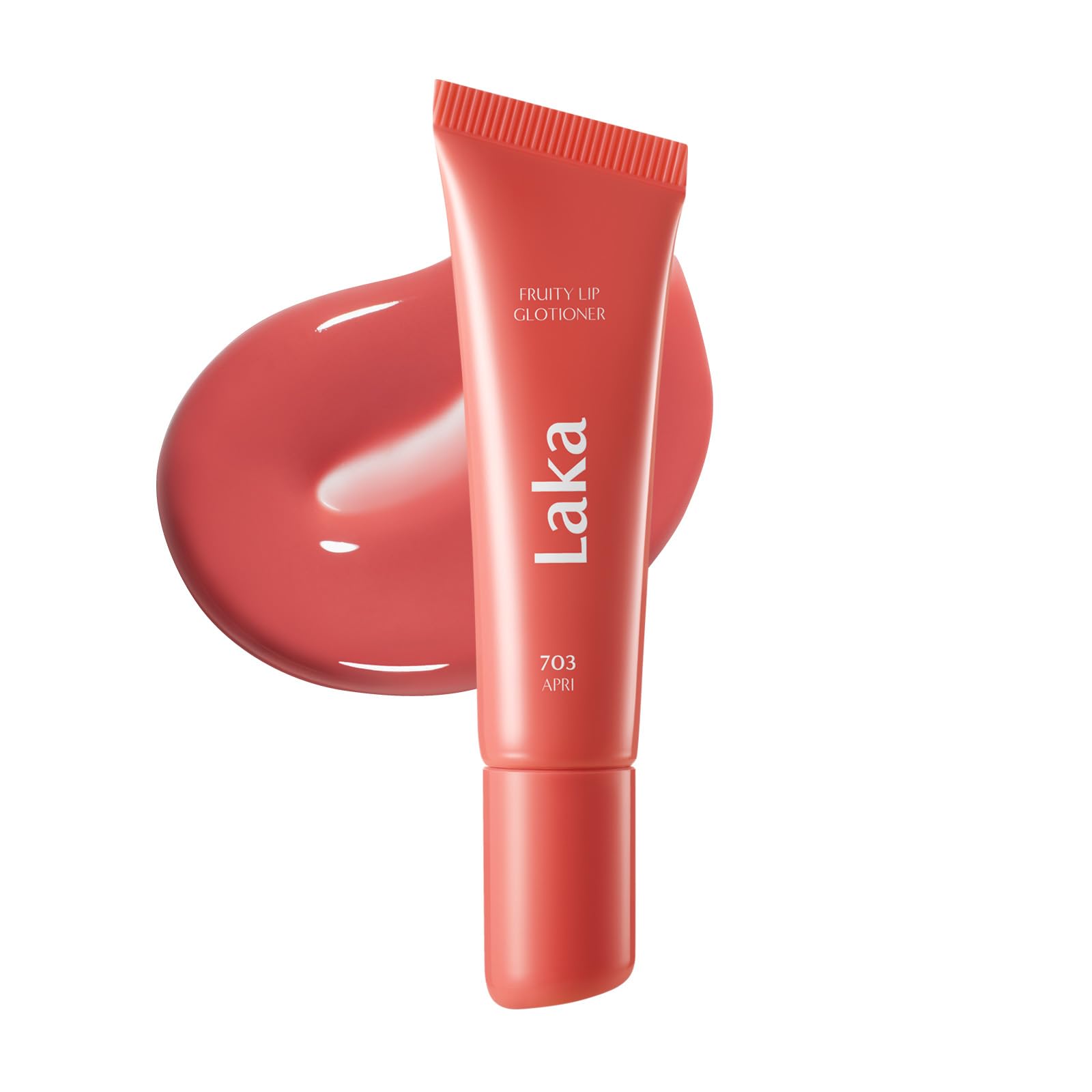 Laka Fruity Lip Glotioner, 10ml/0.33 fl.oz, Lip Gloss with High Shine Vivid Colors, Jelly tip for Hygienic & Easy Application, K-Beauty (#703 Apri) LakaAu supplements