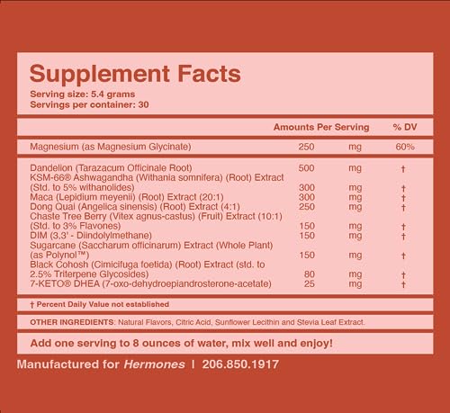 Hormone Balance for Women - PMS Relief - Helps w/Bloating, PCOS, Menopause, perimenopause. HermonesAu supplements