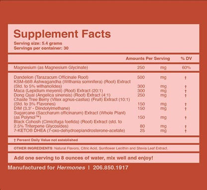 Hormone Balance for Women - PMS Relief - Helps w/Bloating, PCOS, Menopause, perimenopause. HermonesUS supplements