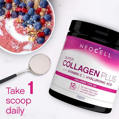 NeoCell Super Collagen Plus With Vitamin C and Hyaluronic Acid, For Skin Hydration NeoCellUS supplements