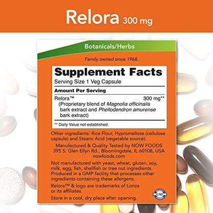 NOW Supplements, Relora 300 mg (a Blend of Plant Extracts from Magnolia officinalis NOWUS supplements