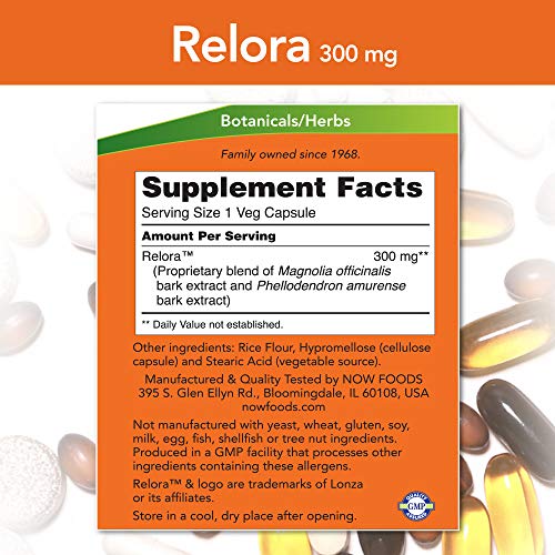 NOW Supplements, Relora 300 mg (a Blend of Plant Extracts from Magnolia officinalis NOWUS supplements