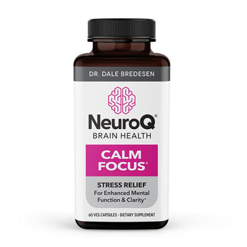 LifeSeasons NeuroQ Calm Focus Capsules - Stress Relief Supplement - Supports Mental Function & Relaxation - Sensoril Ashwagandha, Magnesium, GABA, L-Theanine, Andean Cocoa & Kava Kava - 60 Capsules LifeSeasonsAu supplements