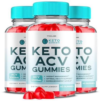 (3 Pack) Keto Genesis Keto ACV Gummies, Keto Genesis ACV Gummies, Keto Genesis Advanced Titan LabsUS supplements