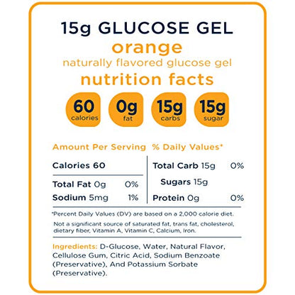Transcend Glucose Gel Packs - Orange, 60 Pack (1.1oz Each) - FSA/HSA TranscendUS supplements