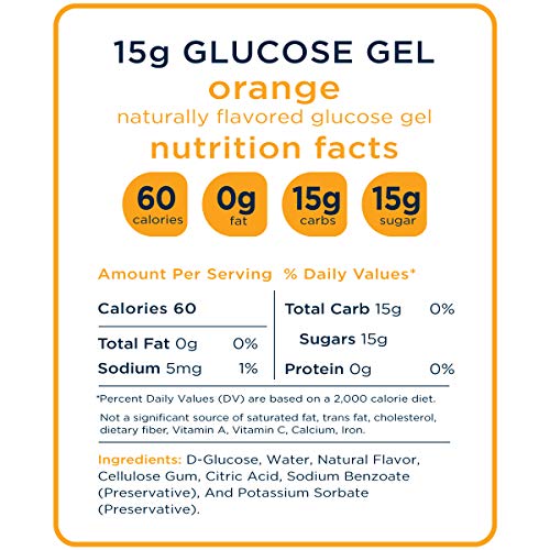 Transcend Glucose Gel Packs - Orange, 60 Pack (1.1oz Each) - FSA/HSA TranscendUS supplements