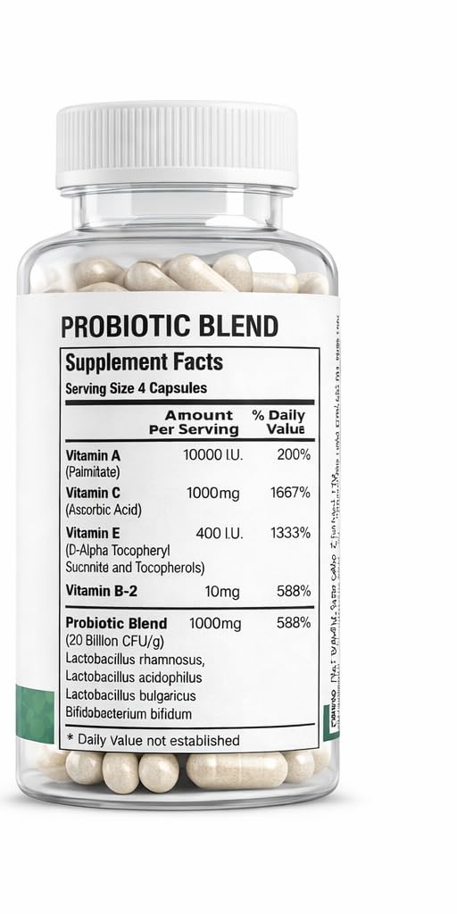 Acne Pills Probiotic Acne Supplements for Teens & Adults - Hormonal Acne Vitamins, Gut Health for Clear Skin, Non-GMO (60 Capsules) Gut Skin Axis Clear-BioticAu supplements