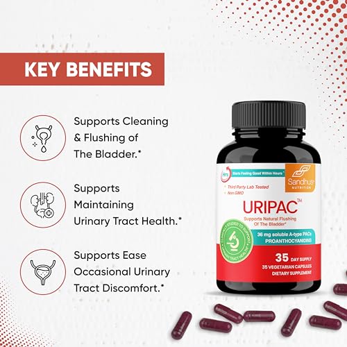 Sandhu's Uripac 35 Vegetarian Capsules with 9X High Strength 240mg Cranberry Sandhu'sUS supplements
