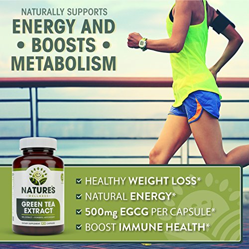 Green Tea Extract 98% Standardized with EGCG | Healthy Weight Support, Metabolism Natures WellnessUS supplements