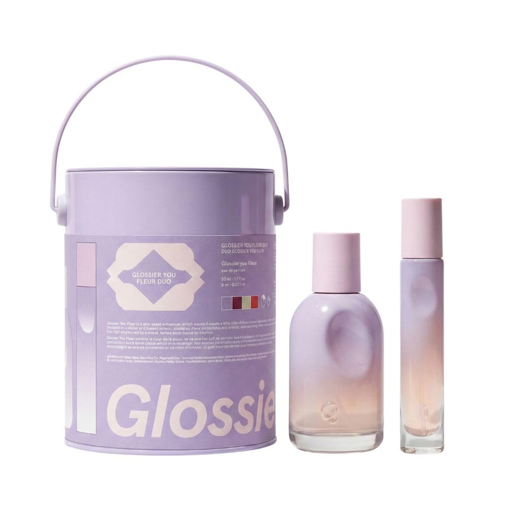 Glossier You Fleur Duo Perfume Gift Set: Fresh Floral Eau de Parfum with Ylang-Ylang, Apricot Skin & Ambrox Notes GlossierAu supplements