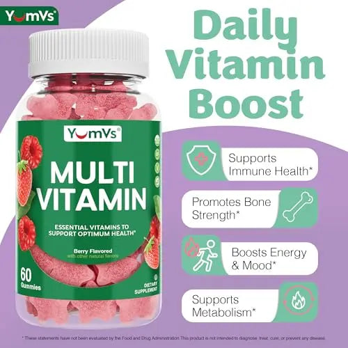 Multivitamin Gummies for Adults, Daily Gummy Vitamin for Women & Men, Immune Support Multivitamin Supplement YUM-V'SAu supplements