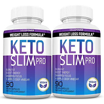 VEGEPOWER Keto Fast Diet Pills- Ketone Slim Pro 180 Capsules-Apple Cider Vinegar VEGEPOWERUS supplements