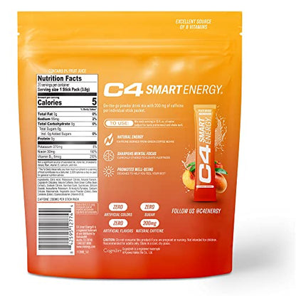 C4 Smart Energy Powder Stick Packs - Sugar Free Performance Fuel & Nootropic Brain CellucorUS supplements