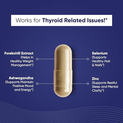 Sandhu's Thyroid Support Complex with Iodine Supplement|60 Capsules, 30 Days Supply Sandhu'sUS supplements