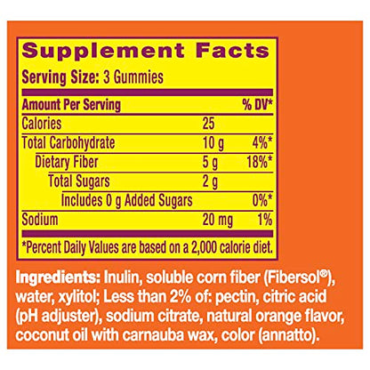 Metamucil Fiber Supplement Gummies, Sugar Free Orange Flavor, 5g Prebiotic Plant Based MetamucilUS supplements