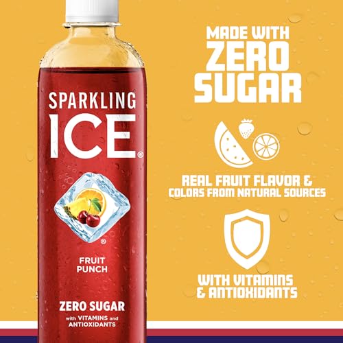 Sparkling Ice, Fruit Punch Sparkling Water, Zero Sugar Flavored Water, with Vitamins Sparkling ICEUS supplements