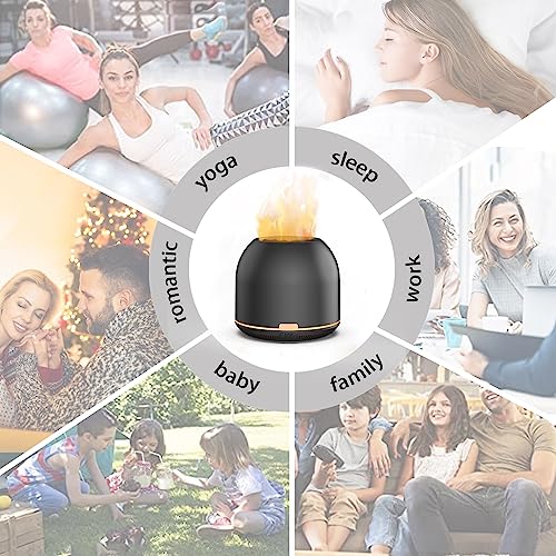 Flame-Light Aroma Diffuser,Ultrasonic Aromatherapy Diffuser with Auto-Off Function Timers OtheyaAu supplements