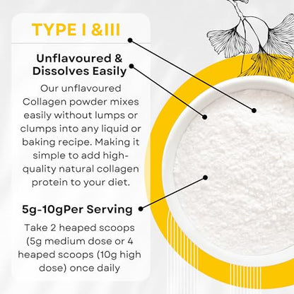 100% Pure Hydrolysed Collagen Peptides Powder - 400g Tub | Halal & Grass-Fed Bovine Collagen CLN LabsUS supplements